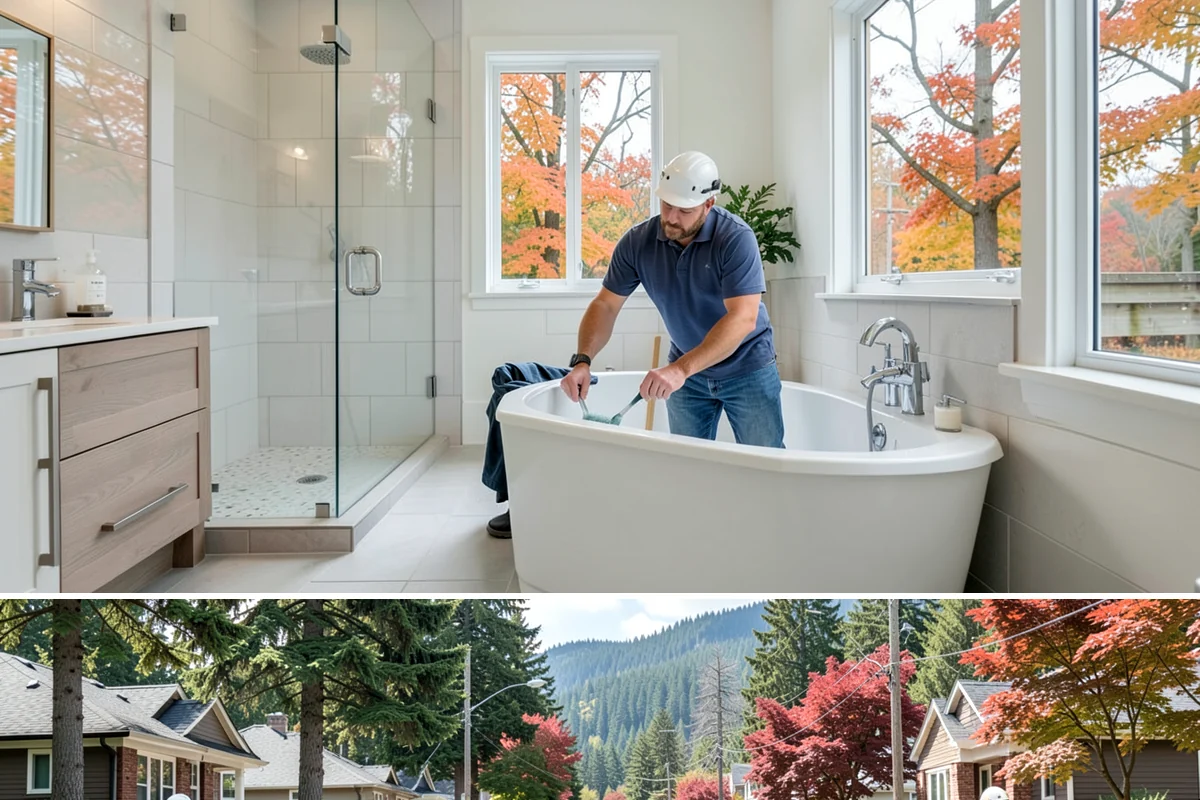 Built-In Bookcase Construction in Hunts Point, King County, WA - Built-ins are interior craftsmanship that can be scheduled comfortably in any season.
