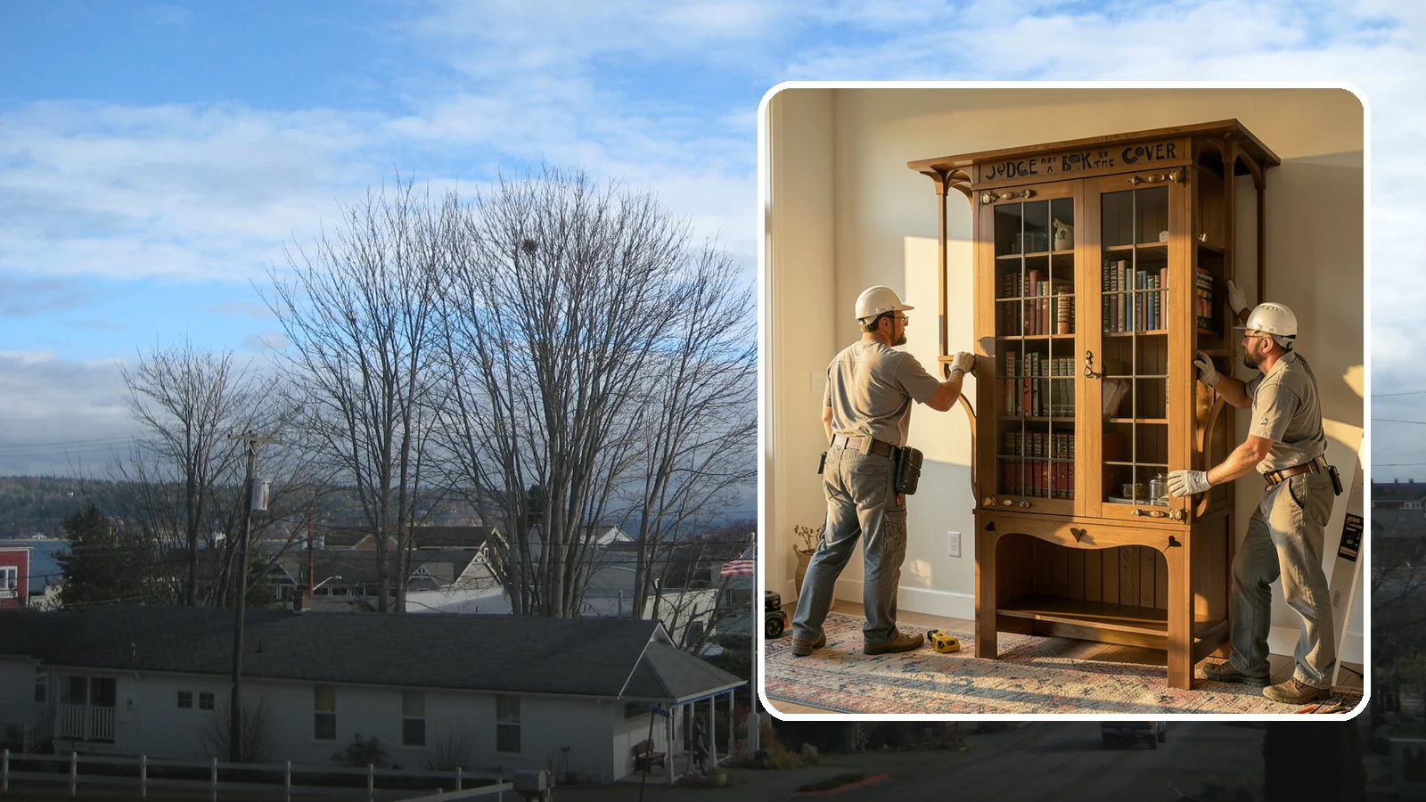 Built-In Bookcase Construction in Langley, Island County, WA - Custom built-in bookcases crafted to fit your space and display books, decor, and memories beautifully.