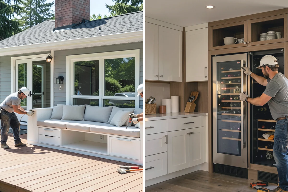 Built-In Bookcase Construction in Marysville, Snohomish County, WA - Measure the space and design the bookcase to your needs and style