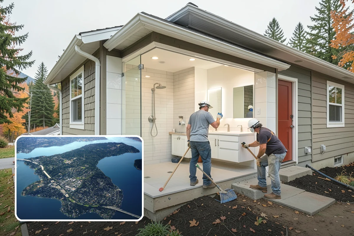Built-In Bookcase Construction in Mercer Island, King County, WA - Maximized storage and display in your exact space
