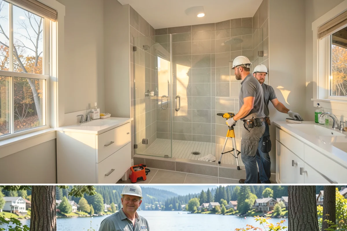 Built-In Bookcase Construction in Milton, King County, WA - Built-ins are interior craftsmanship that can be scheduled comfortably in any season.