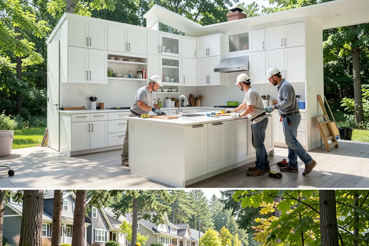 Built-In Bookcase Construction in Normandy Park, King County, WA - Built-ins are interior craftsmanship that can be scheduled comfortably in any season.