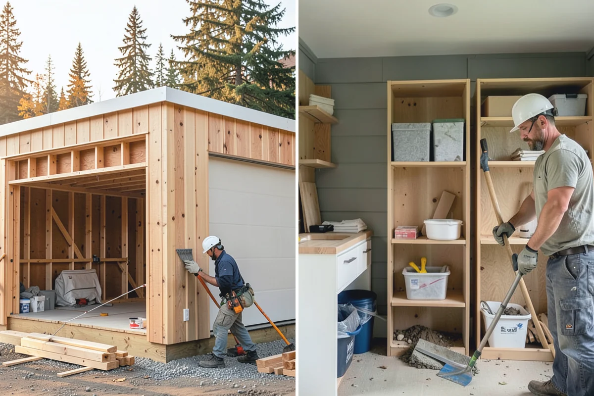 Built-In Shelving in Buckley, Pierce County, WA - Measure the space and design the units