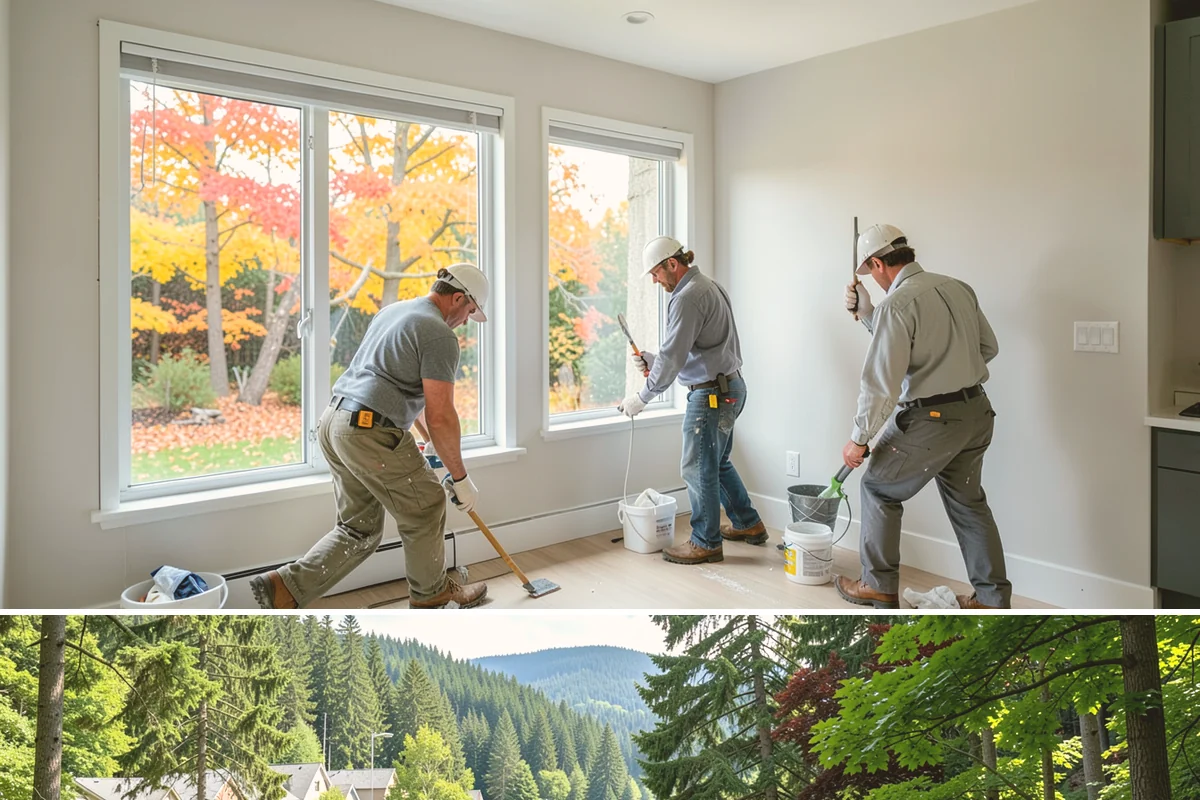 Built-In Shelving in Lake Forest Park, King County, WA - Built-in shelving is indoor carpentry that can be built any time of year.