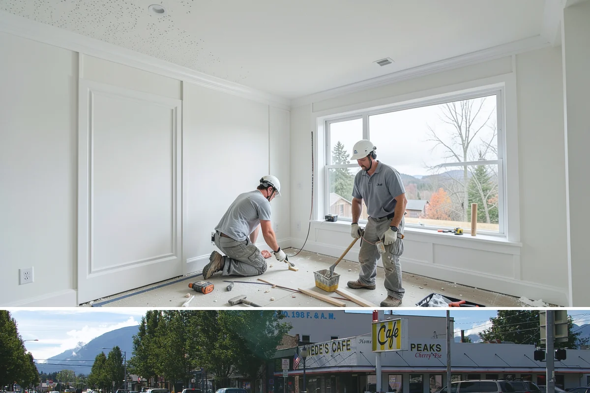 Built-In Shelving in North Bend, King County, WA - Built-in shelving is indoor carpentry that can be built any time of year.