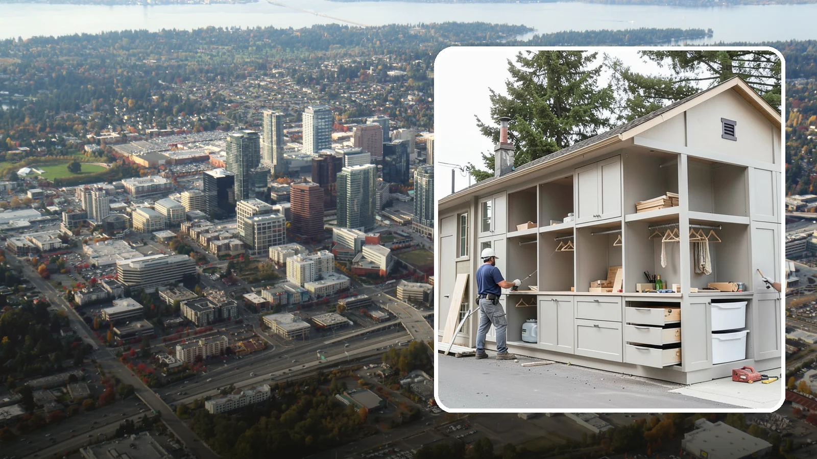 Built-In Storage Construction in Bellevue, King County, WA - We build custom built-in storage that turns awkward nooks and blank walls into functional, handsome features.