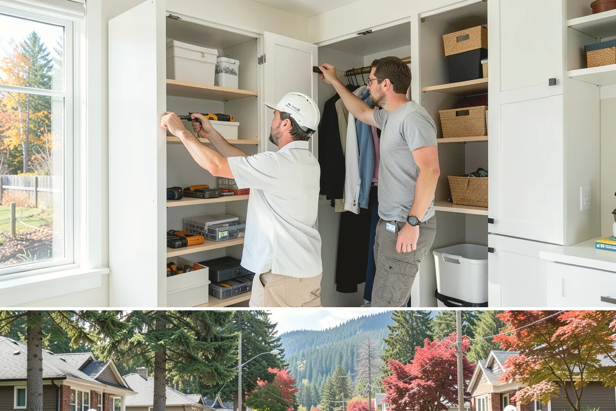 Built-In Storage Construction in Hunts Point, King County, WA - Interior built-in work is ideal during the wet PNW season when the crew can focus indoors uninterrupted by weather.
