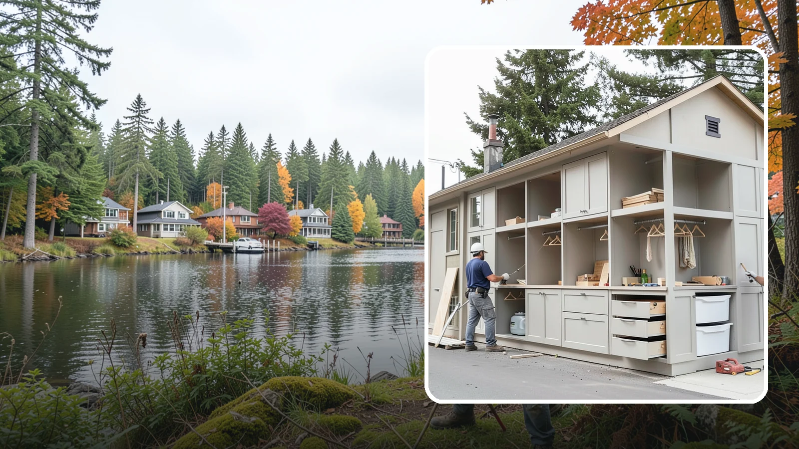 Built-In Storage Construction in La Conner, Skagit County, WA - We build custom built-in storage that turns awkward nooks and blank walls into functional, handsome features.