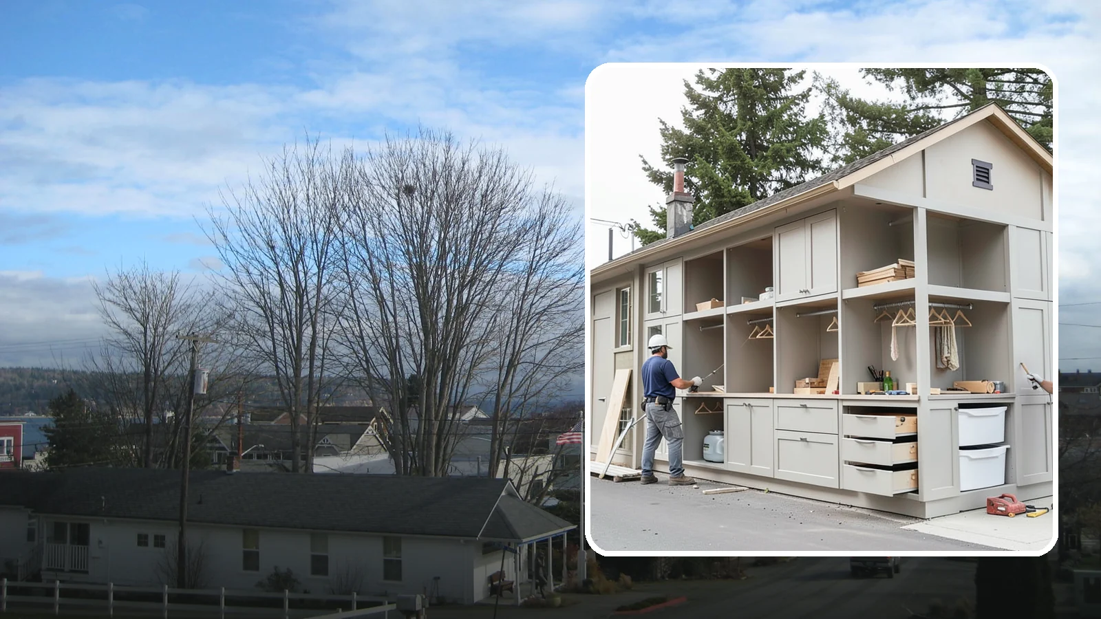 Built-In Storage Construction in Langley, Island County, WA - We build custom built-in storage that turns awkward nooks and blank walls into functional, handsome features.