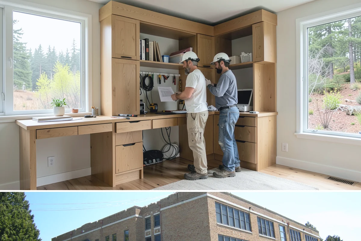Built-In Storage Construction in Maple Valley, King County, WA - Interior built-in work is ideal during the wet PNW season when the crew can focus indoors uninterrupted by weather.