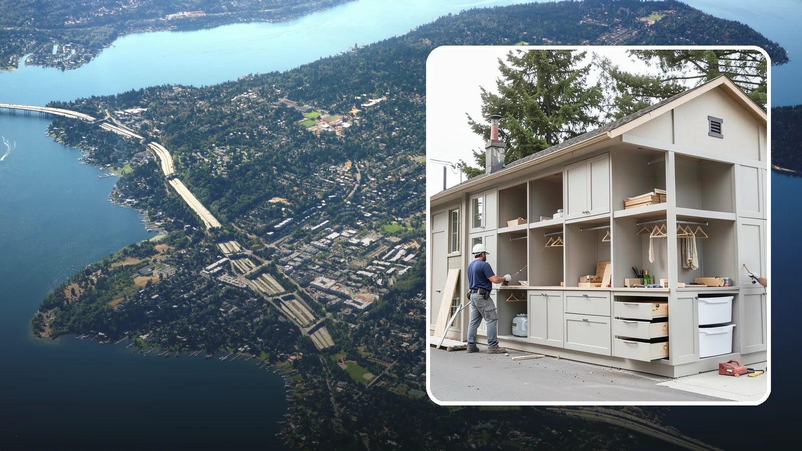 Built-In Storage Construction in Mercer Island, King County, WA - We build custom built-in storage that turns awkward nooks and blank walls into functional, handsome features.