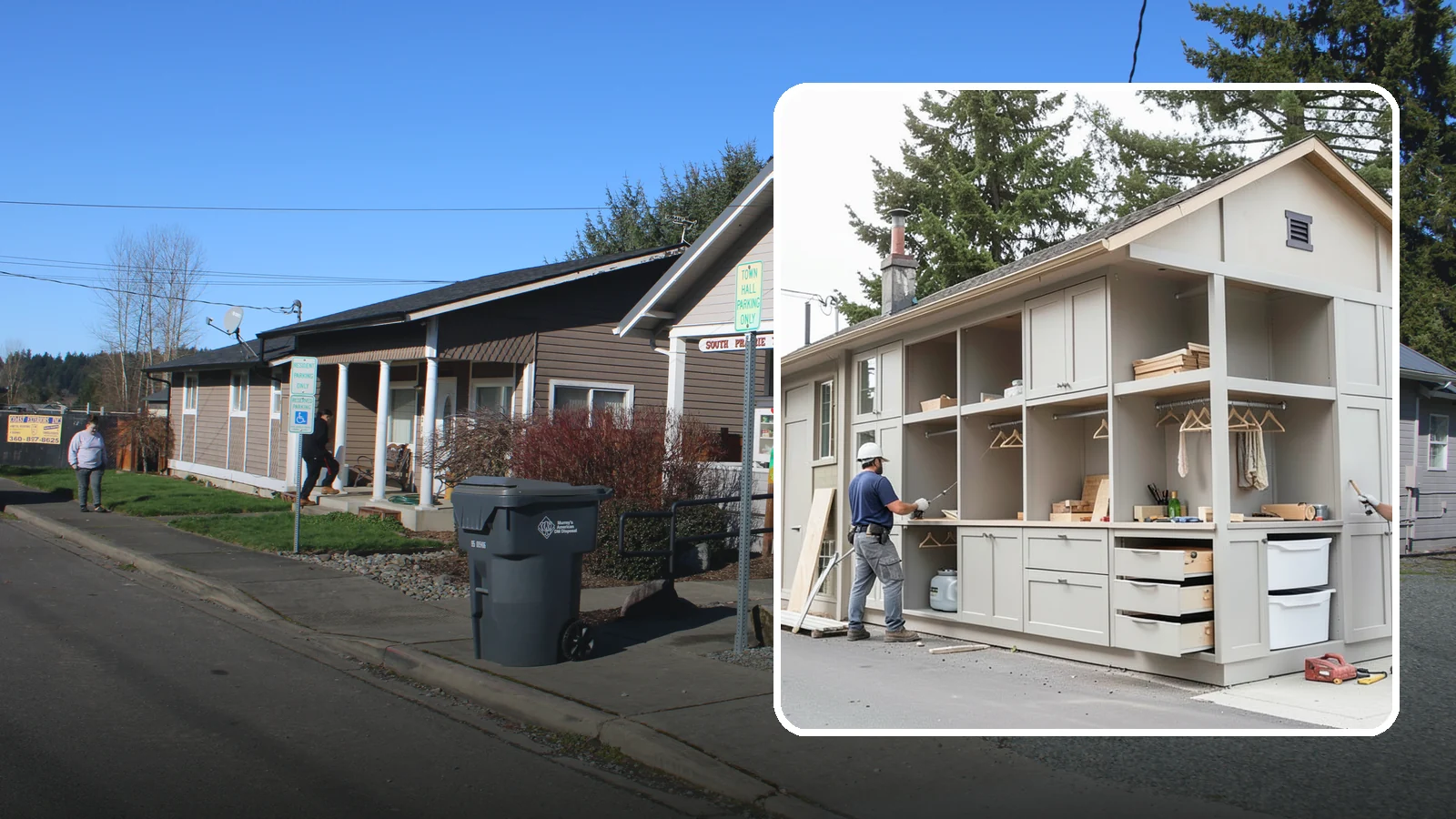 Built-In Storage Construction in South Prairie, Pierce County, WA - We build custom built-in storage that turns awkward nooks and blank walls into functional, handsome features.