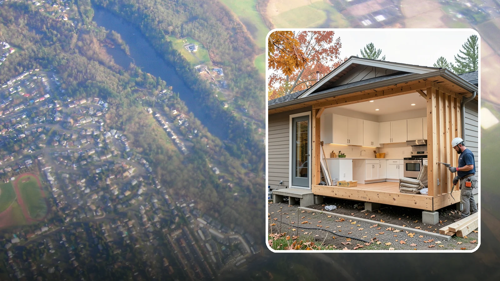 Bump-Out Addition in Algona, King County, WA - A bump-out addition pushes a wall outward a few feet to enlarge a kitchen, bath, or living area.