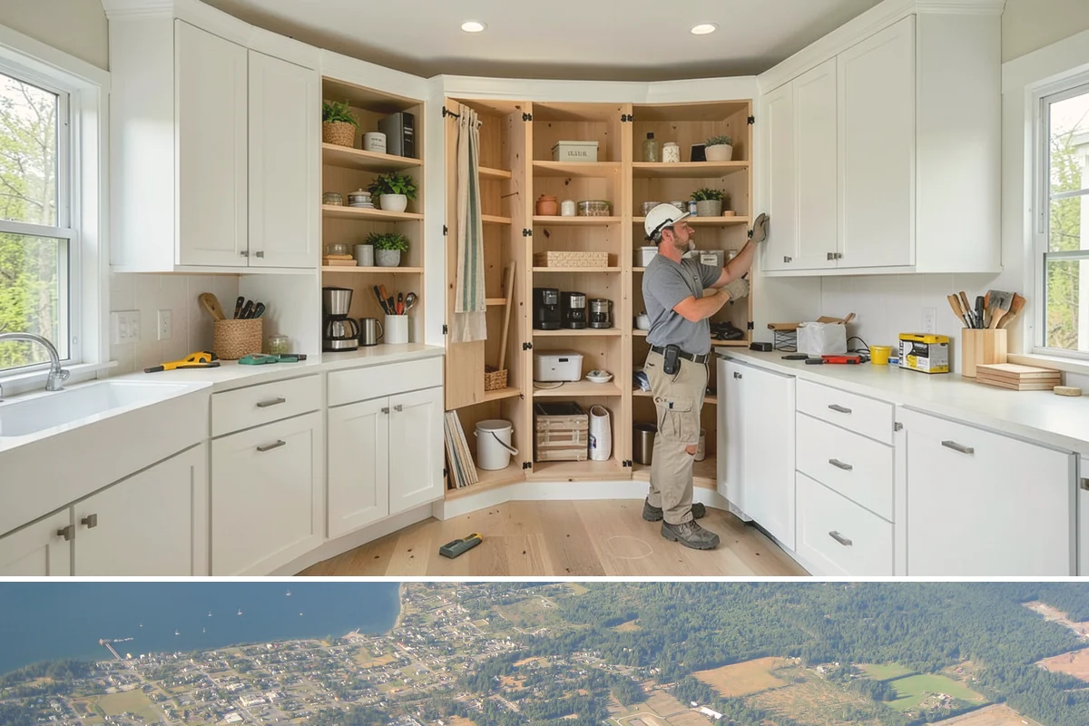 Bump-Out Addition in Coupeville, Island County, WA - Because the wall is briefly open, we schedule bump-outs for dry weather windows to protect your interior.