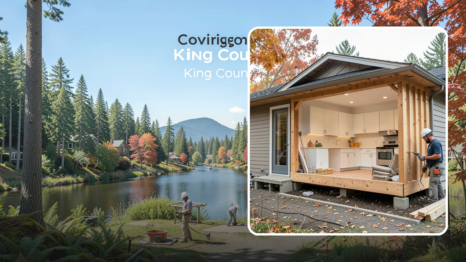 Bump-Out Addition in Covington, King County, WA - A bump-out addition pushes a wall outward a few feet to enlarge a kitchen, bath, or living area.