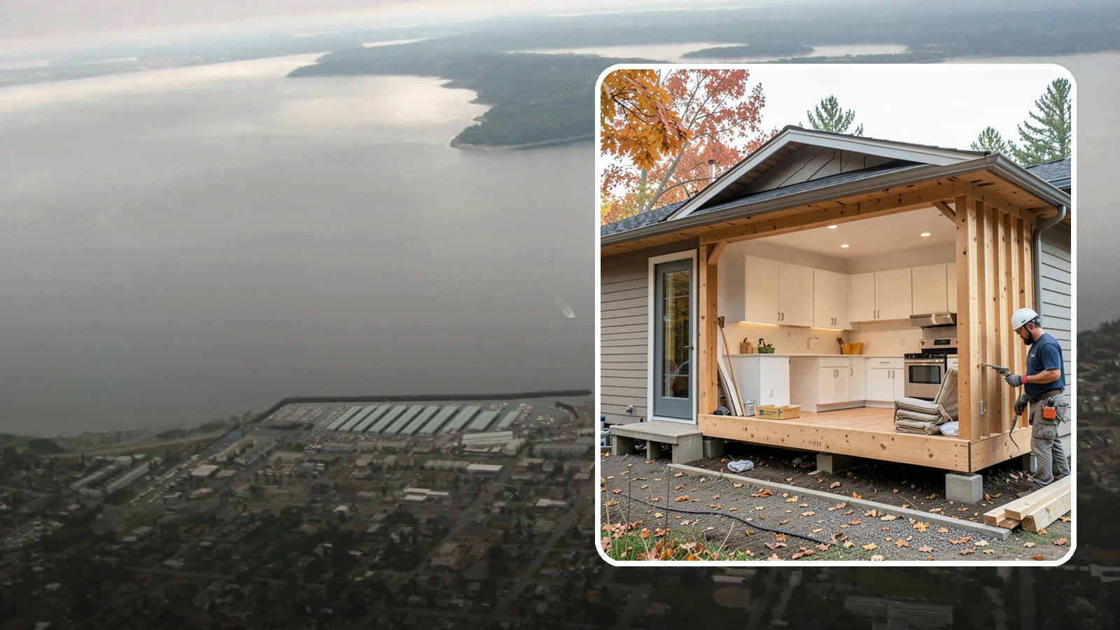 Bump-Out Addition in Des Moines, King County, WA - A bump-out addition pushes a wall outward a few feet to enlarge a kitchen, bath, or living area.