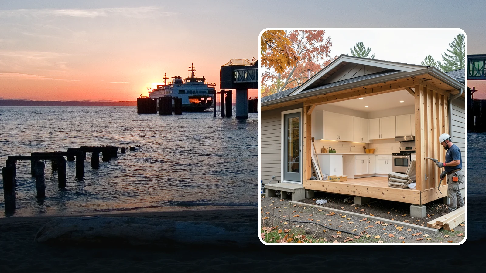 Bump-Out Addition in Edmonds, Snohomish County, WA - A bump-out addition pushes a wall outward a few feet to enlarge a kitchen, bath, or living area.