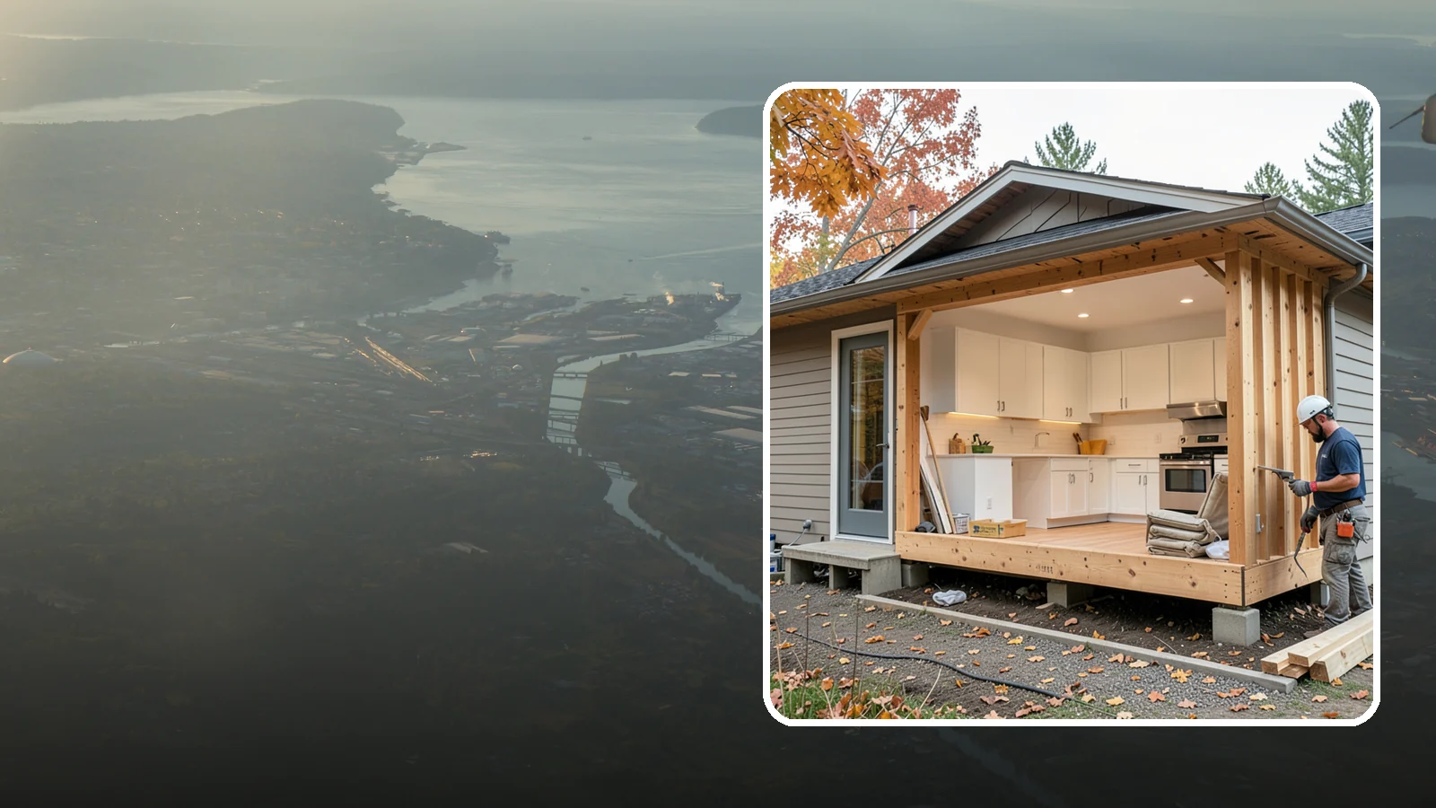 Bump-Out Addition in Fife, Pierce County, WA - A bump-out addition pushes a wall outward a few feet to enlarge a kitchen, bath, or living area.