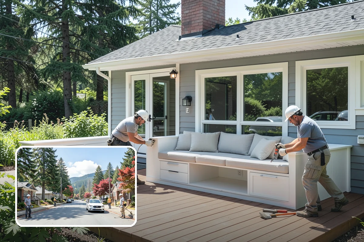 Bump-Out Addition in Hunts Point, King County, WA - Adds space without a full foundation in many cases