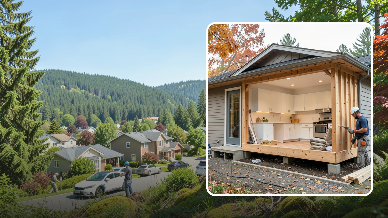 Bump-Out Addition in Index, Snohomish County, WA - A bump-out addition pushes a wall outward a few feet to enlarge a kitchen, bath, or living area.