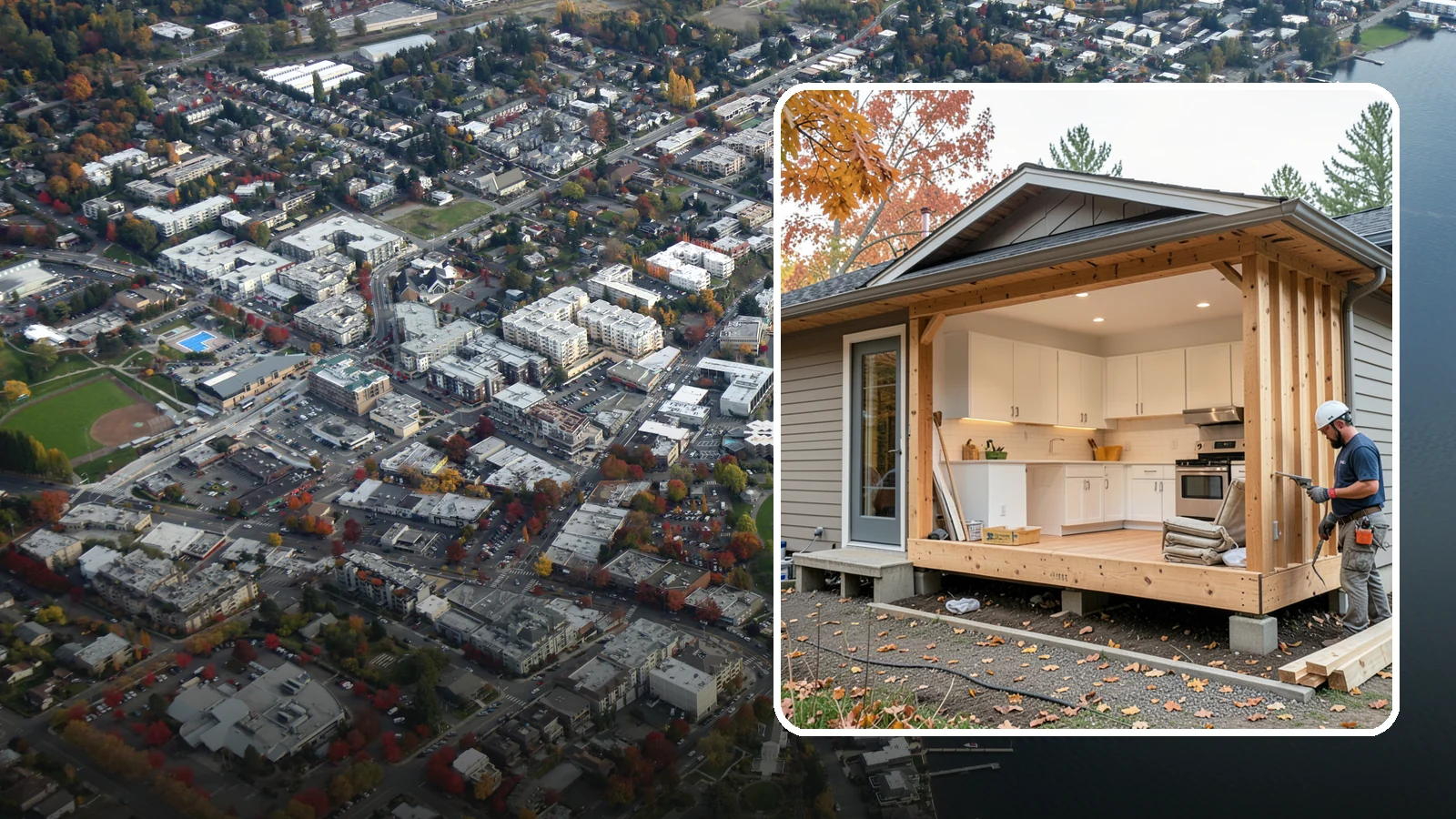 Bump-Out Addition in Kirkland, King County, WA - A bump-out addition pushes a wall outward a few feet to enlarge a kitchen, bath, or living area.