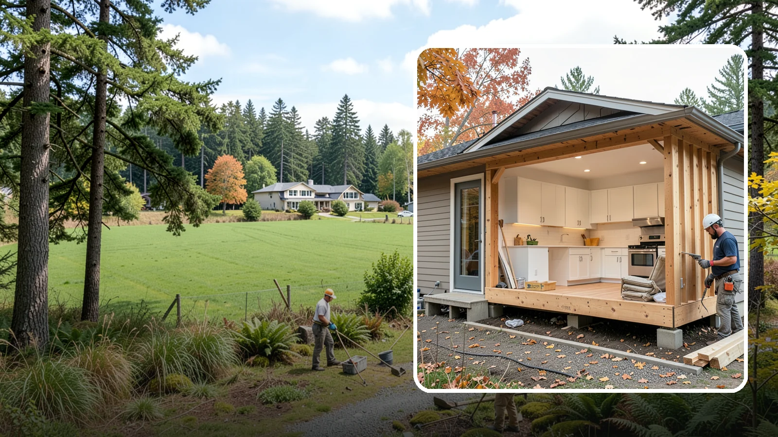 Bump-Out Addition in Lyman, Skagit County, WA - A bump-out addition pushes a wall outward a few feet to enlarge a kitchen, bath, or living area.