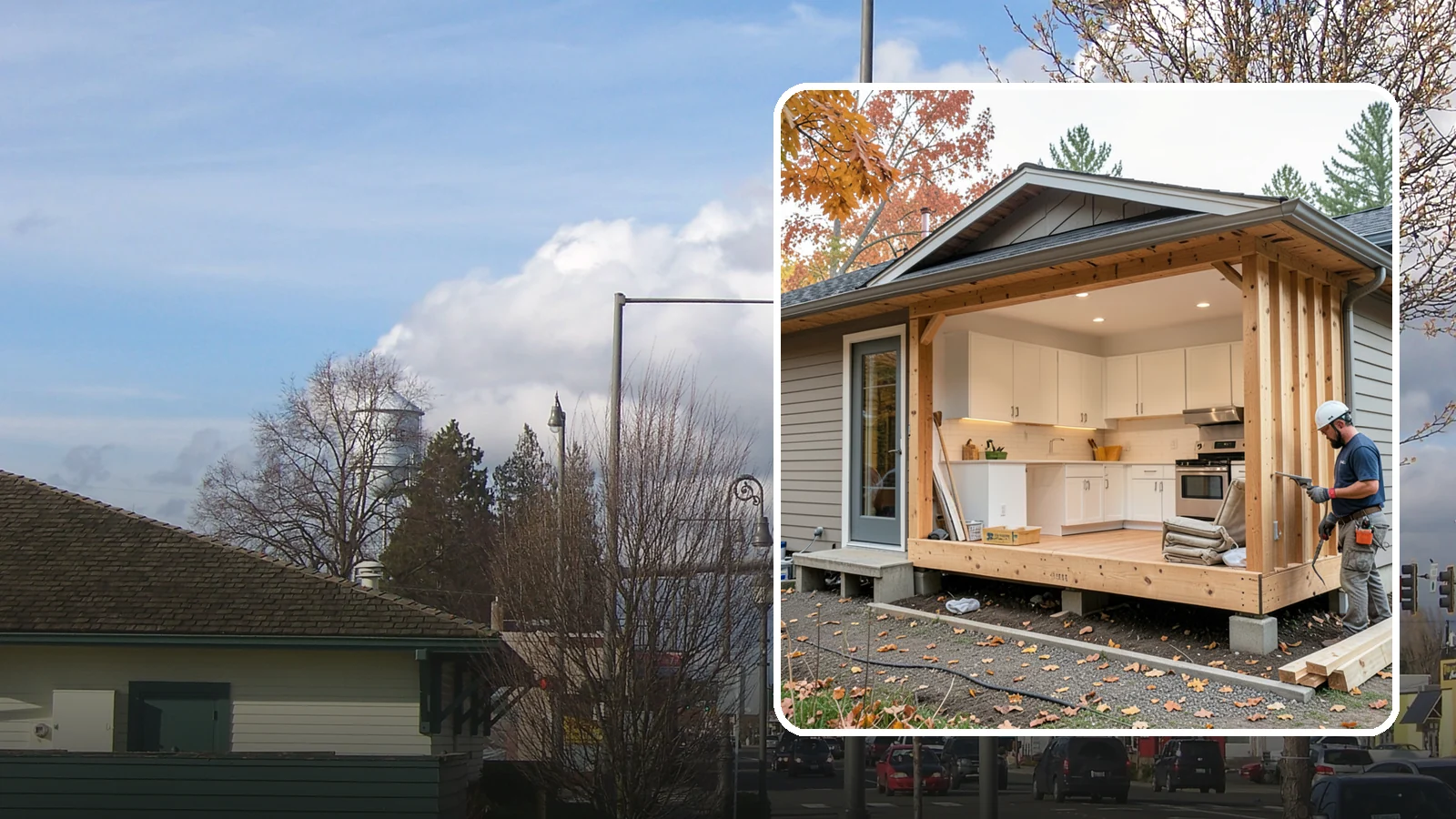 Bump-Out Addition in Marysville, Snohomish County, WA - A bump-out addition pushes a wall outward a few feet to enlarge a kitchen, bath, or living area.
