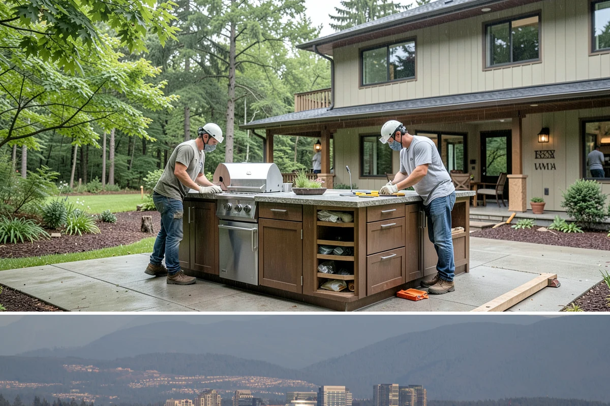 Bump-Out Addition in Medina, King County, WA - Because the wall is briefly open, we schedule bump-outs for dry weather windows to protect your interior.