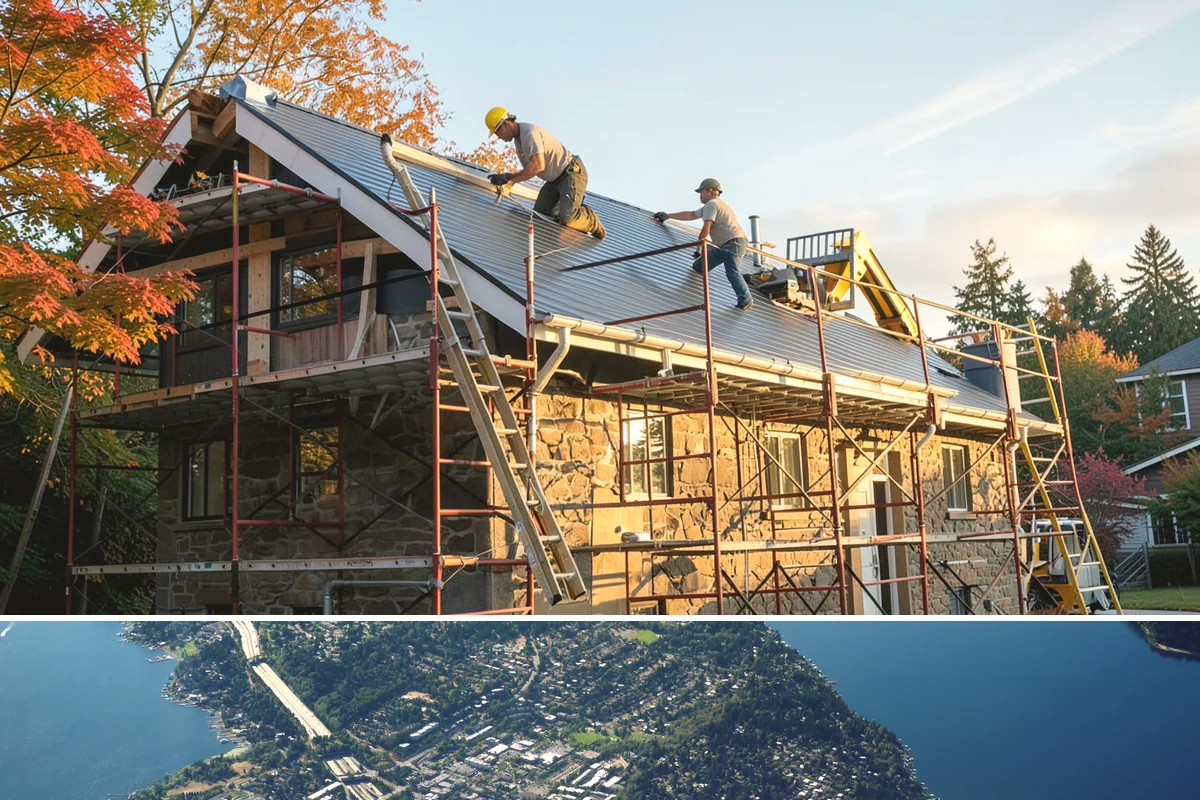 Bump-Out Addition in Mercer Island, King County, WA - Because the wall is briefly open, we schedule bump-outs for dry weather windows to protect your interior.
