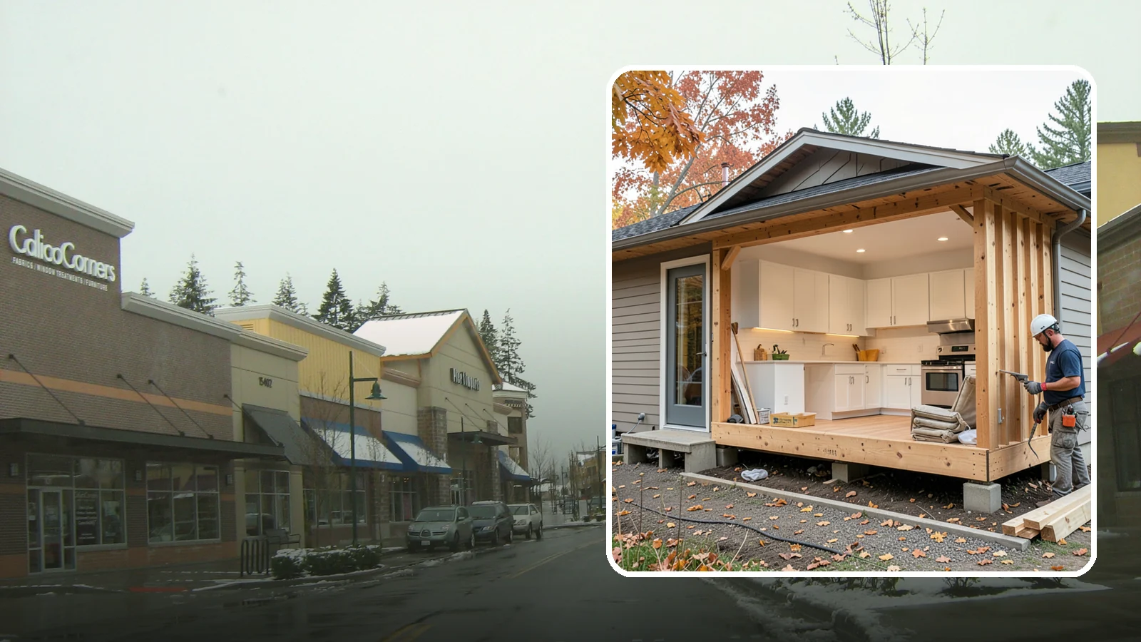 Bump-Out Addition in Mill Creek, Snohomish County, WA - A bump-out addition pushes a wall outward a few feet to enlarge a kitchen, bath, or living area.