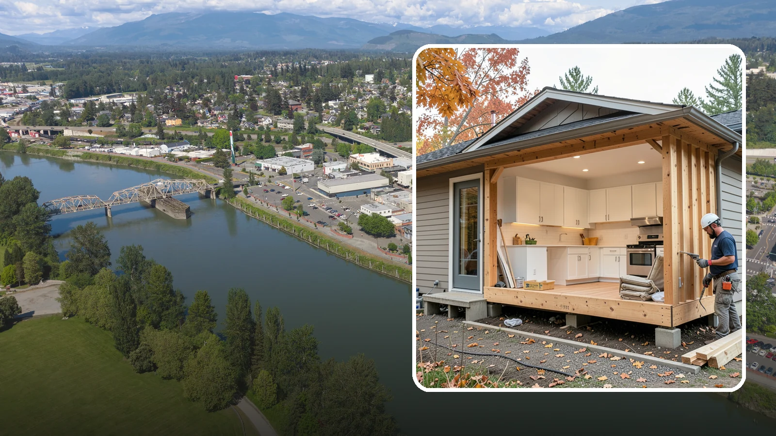 Bump-Out Addition in Mount Vernon, Skagit County, WA - A bump-out addition pushes a wall outward a few feet to enlarge a kitchen, bath, or living area.