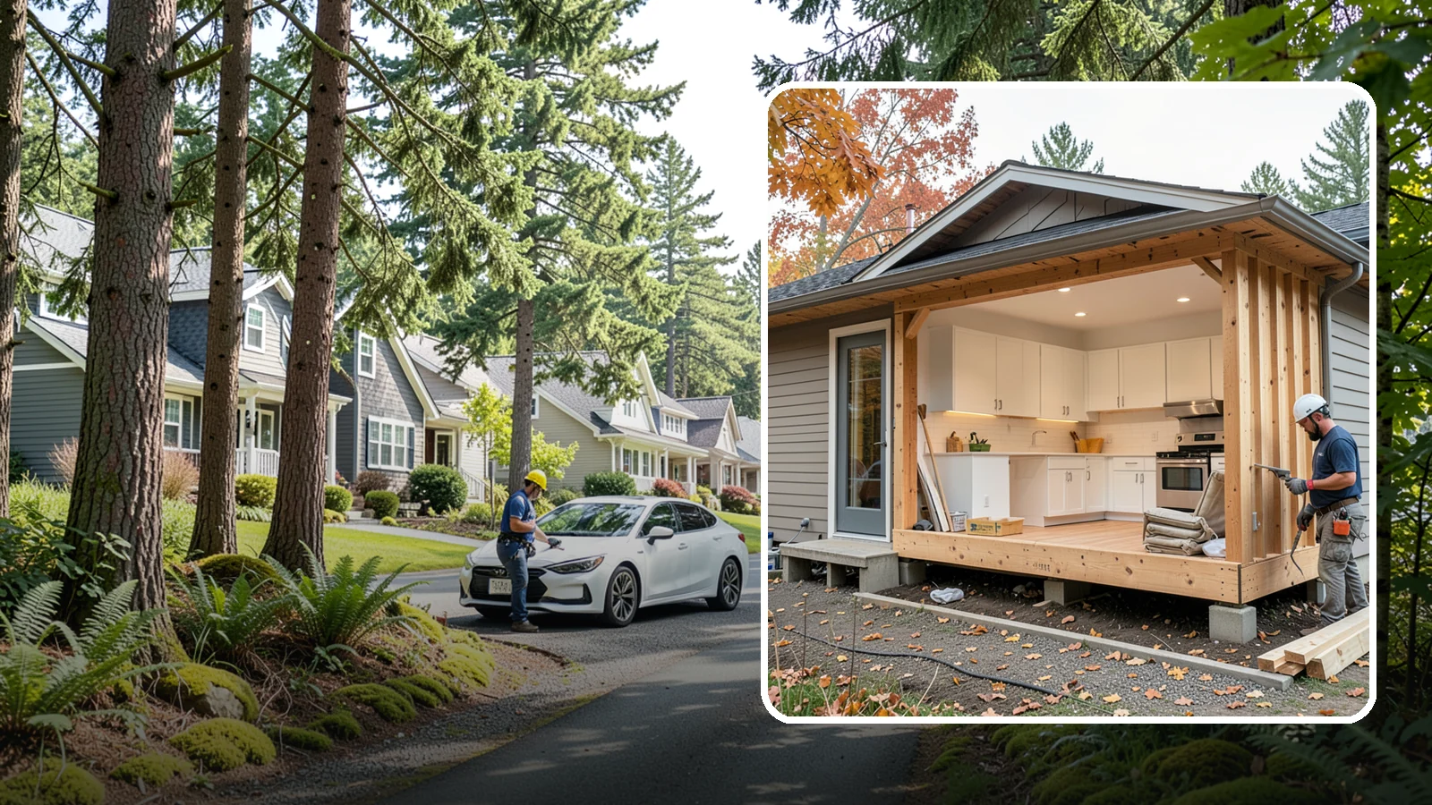 Bump-Out Addition in Normandy Park, King County, WA - A bump-out addition pushes a wall outward a few feet to enlarge a kitchen, bath, or living area.