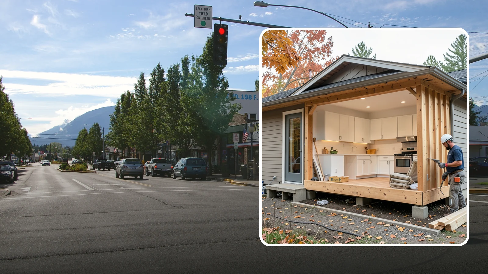Bump-Out Addition in North Bend, King County, WA - A bump-out addition pushes a wall outward a few feet to enlarge a kitchen, bath, or living area.