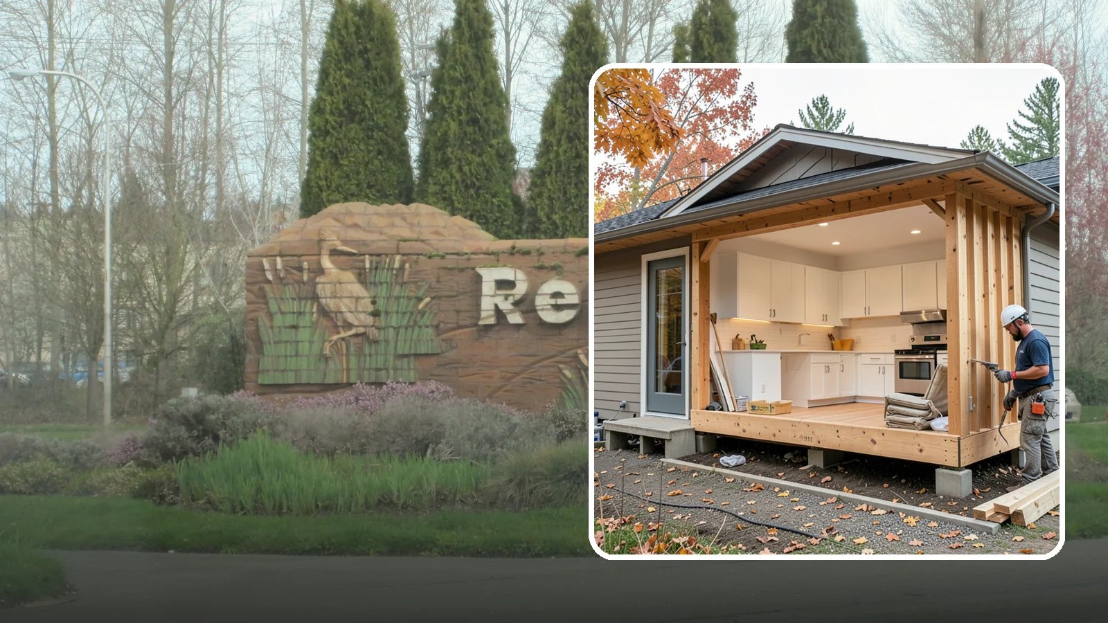Bump-Out Addition in Renton, King County, WA - A bump-out addition pushes a wall outward a few feet to enlarge a kitchen, bath, or living area.