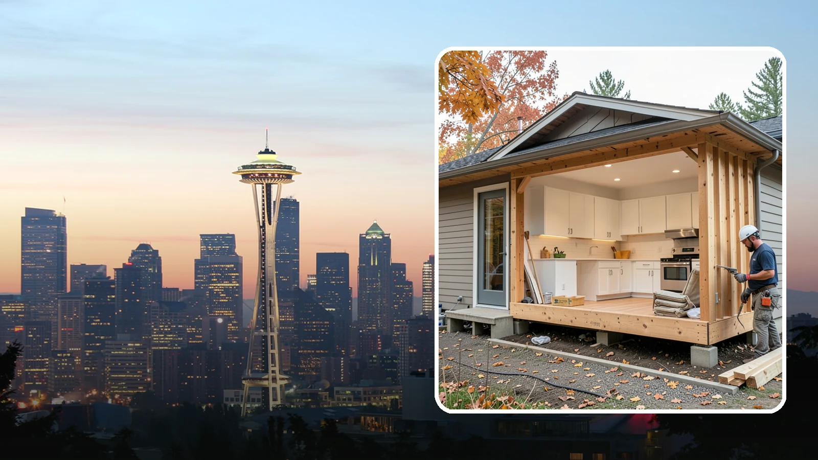 Bump-Out Addition in Seattle, King County, WA - A bump-out addition pushes a wall outward a few feet to enlarge a kitchen, bath, or living area.