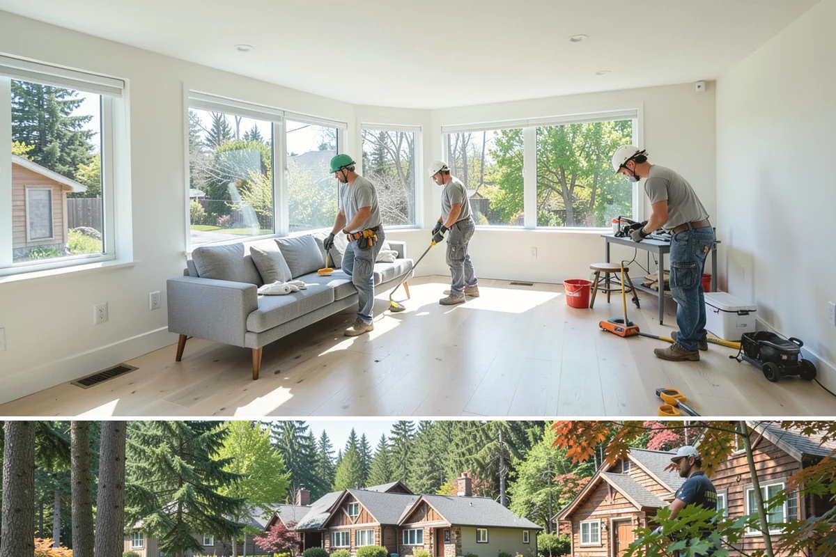 Butcher Block Countertop Installation in Edgewood, Pierce County, WA - Butcher block is fabricated and installed indoors year-round, unbothered by the rainy PNW climate.