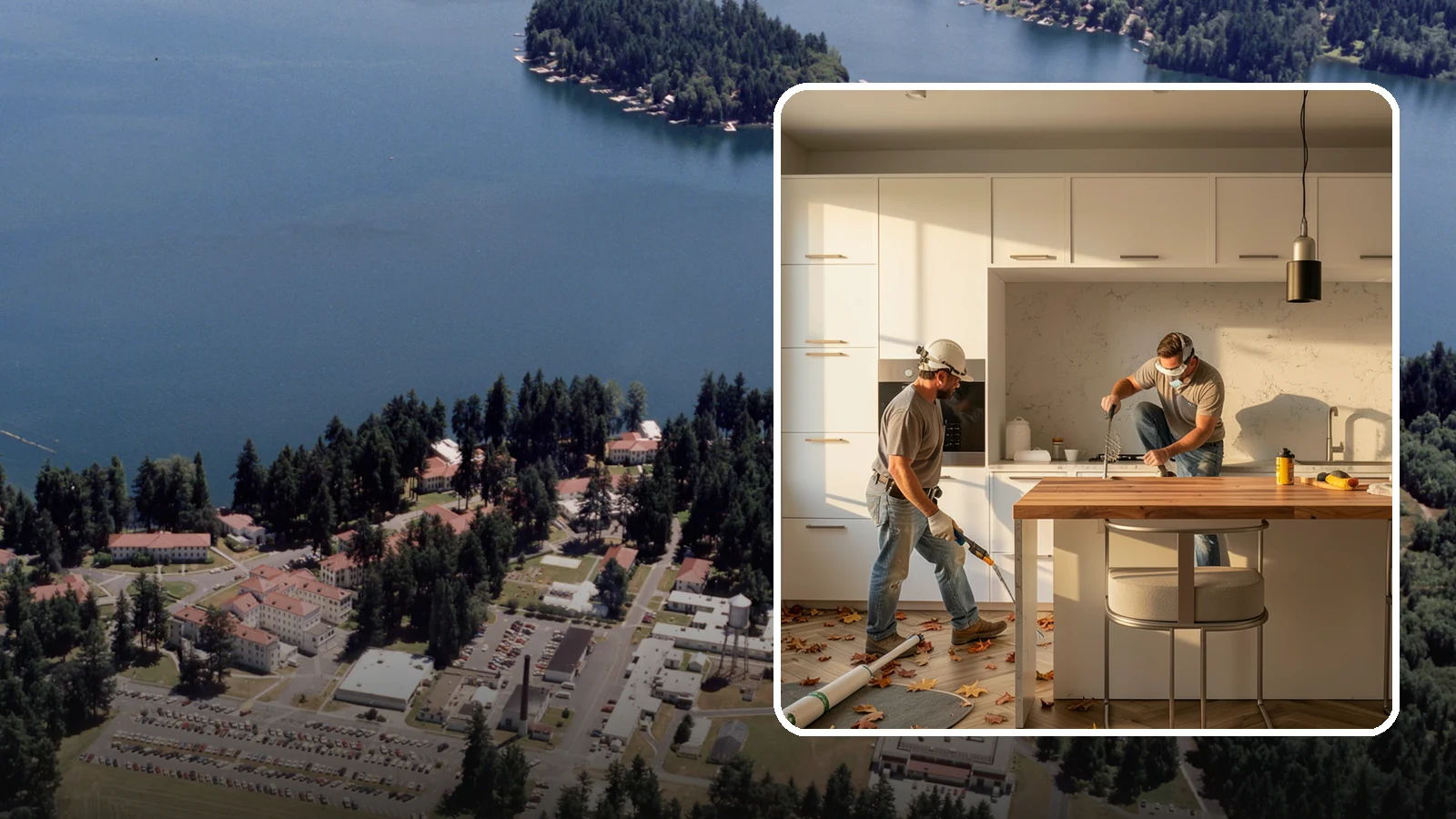 Butcher Block Countertop Installation in Lakewood, Pierce County, WA - Warm butcher block countertop installation that adds natural wood texture and a functional food-prep surface.