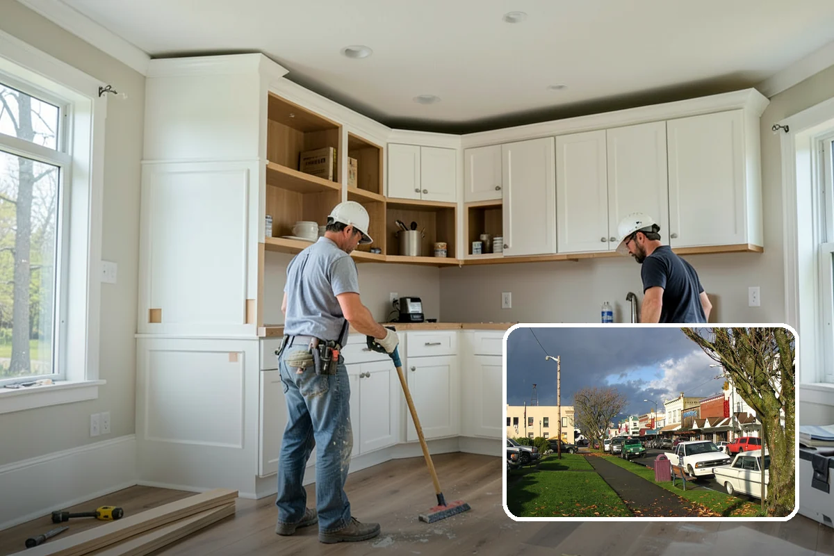 Butler Pantry Construction in Arlington, Snohomish County, WA - A dedicated staging and serving zone