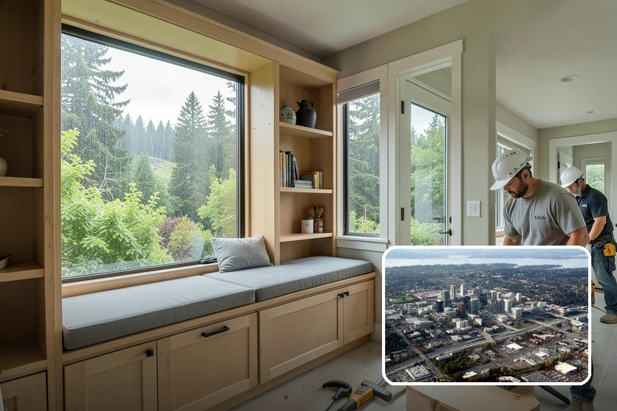 Butler Pantry Construction in Bellevue, King County, WA - A dedicated staging and serving zone