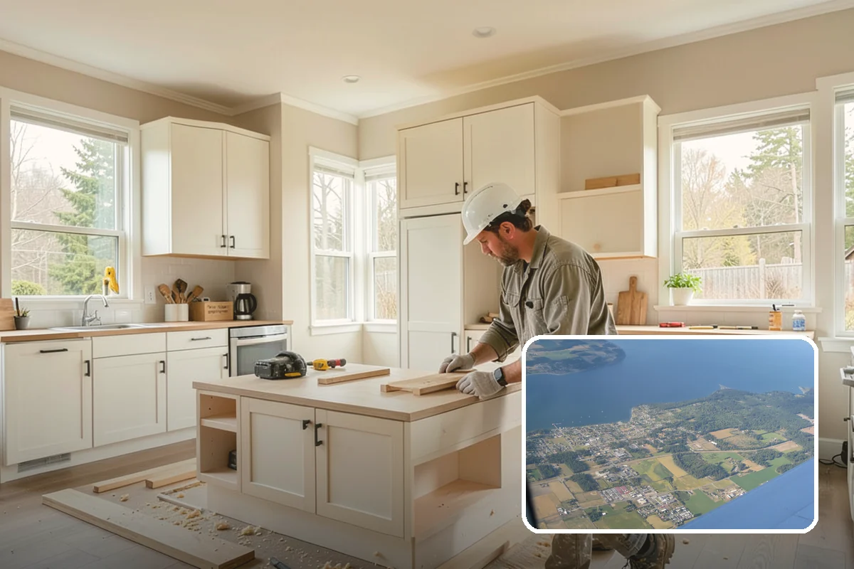 Butler Pantry Construction in Coupeville, Island County, WA - A dedicated staging and serving zone