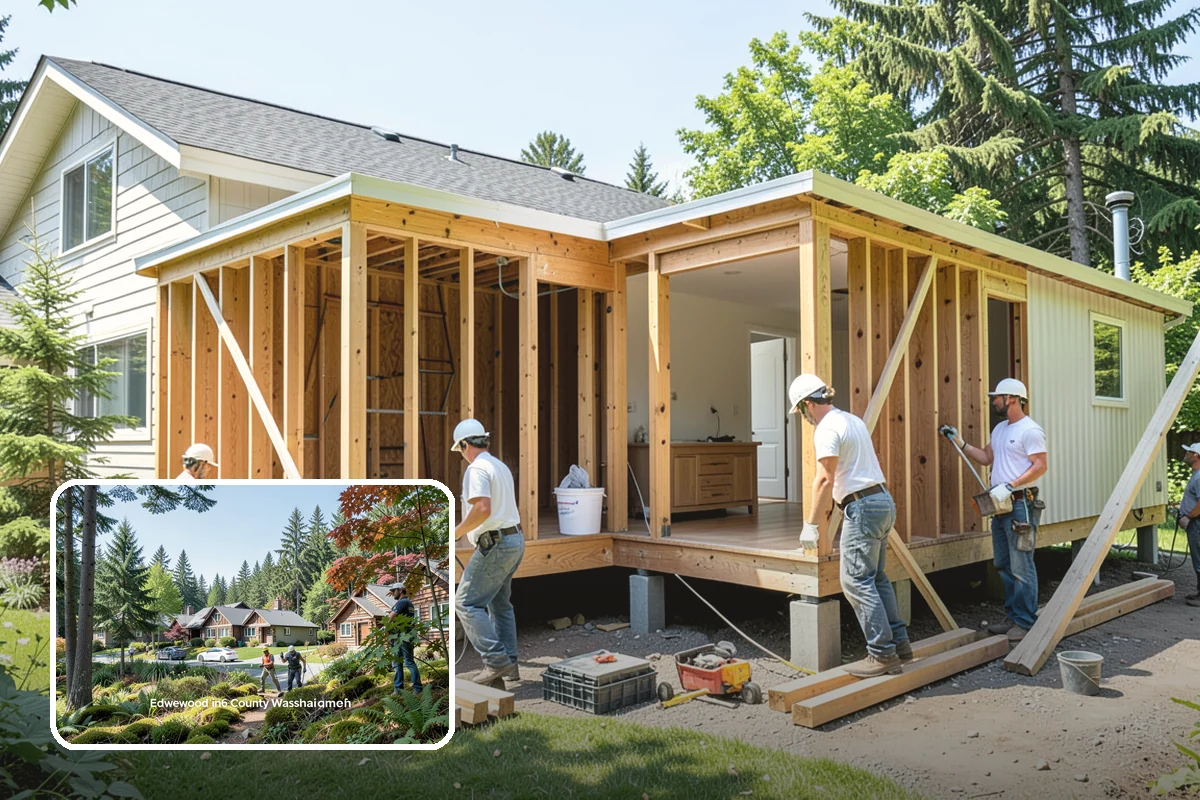 Butler Pantry Construction in Edgewood, Pierce County, WA - A dedicated staging and serving zone