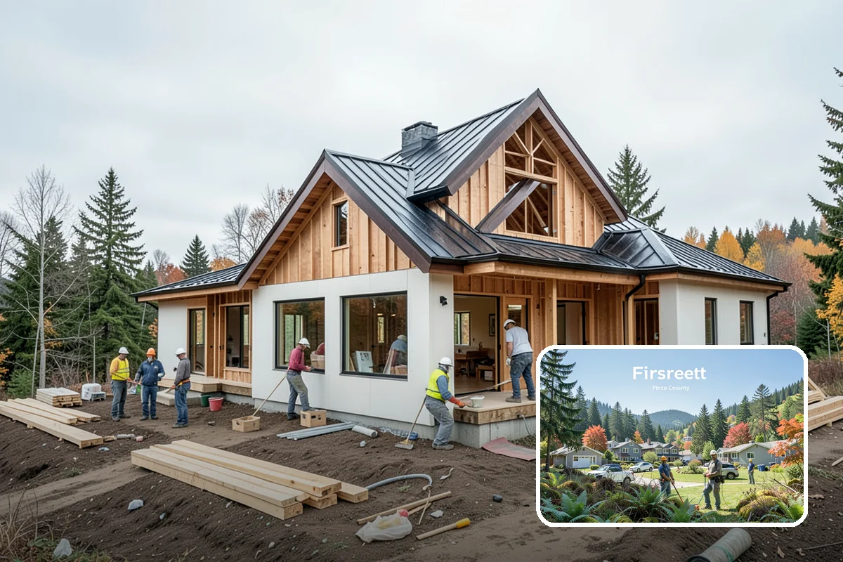 Butler Pantry Construction in Fircrest, Pierce County, WA - A dedicated staging and serving zone