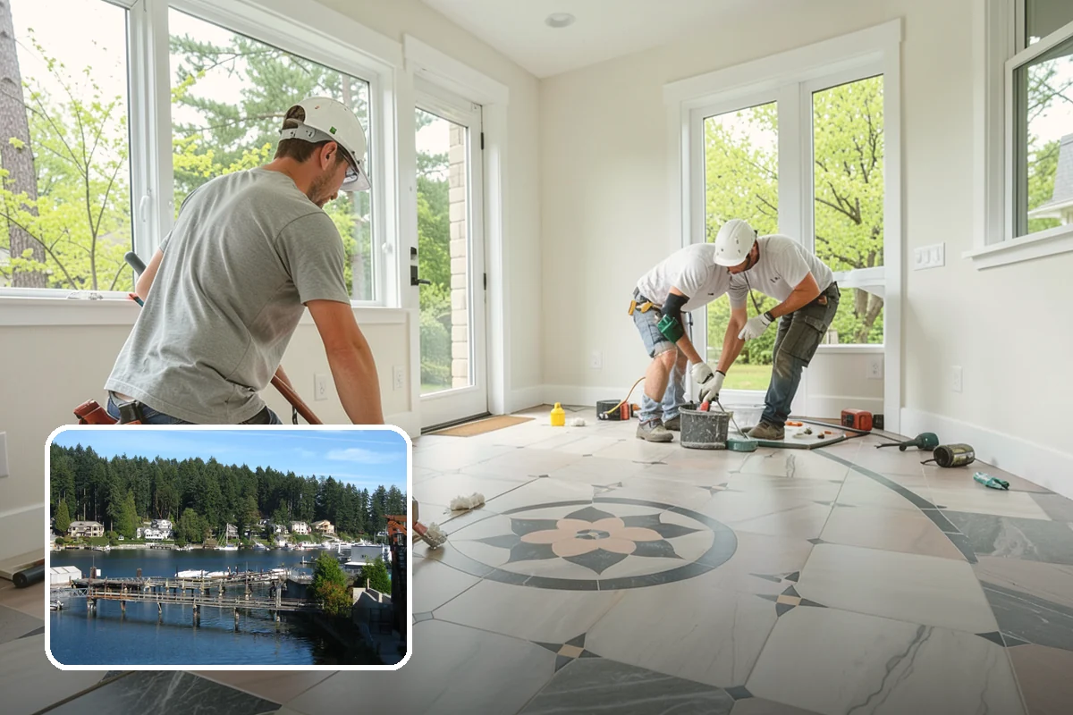 Butler Pantry Construction in Gig Harbor, Pierce County, WA - A dedicated staging and serving zone