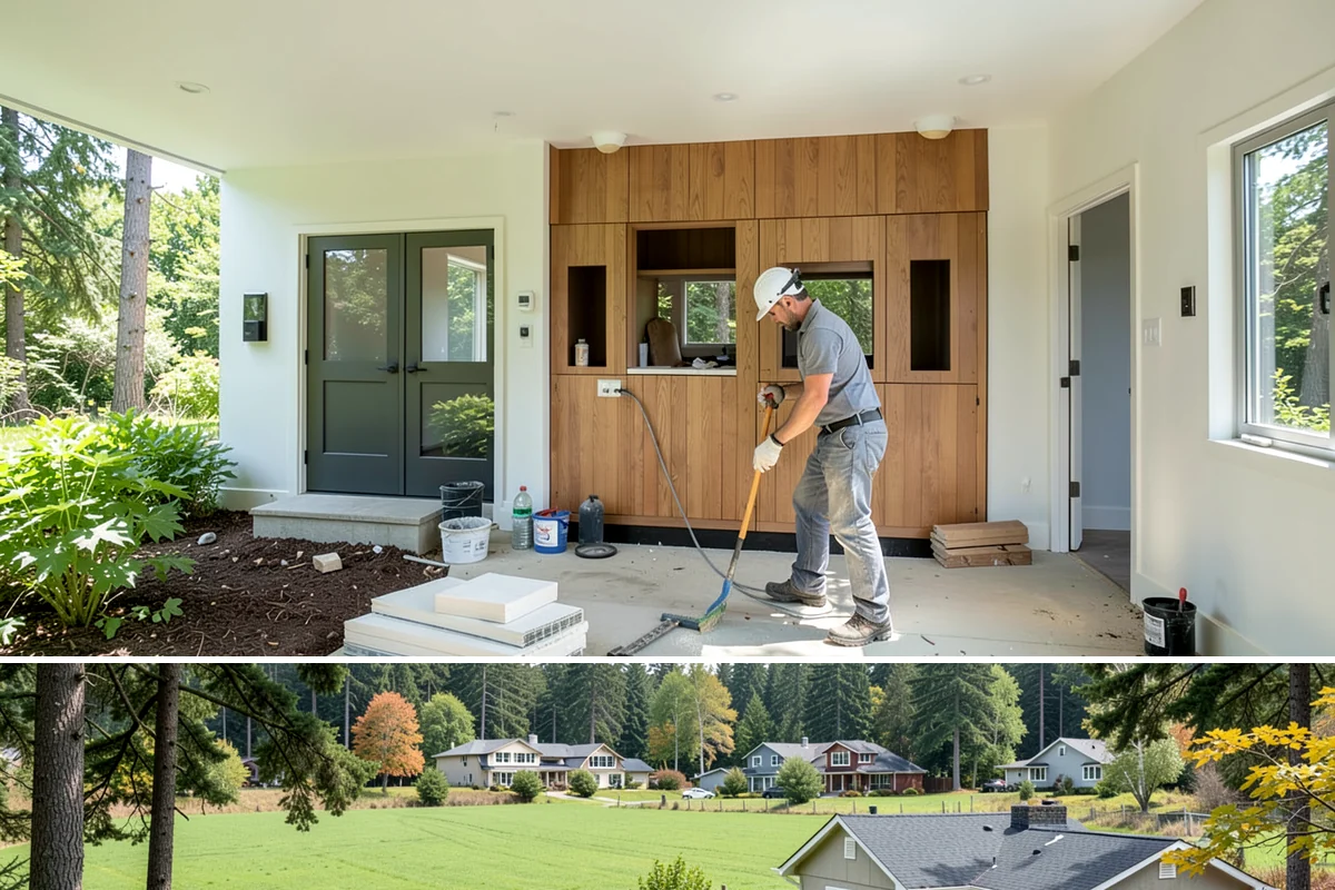 Butler Pantry Construction in Lyman, Skagit County, WA - Construction involving utilities suits the drier months and pairs well with a larger remodel.