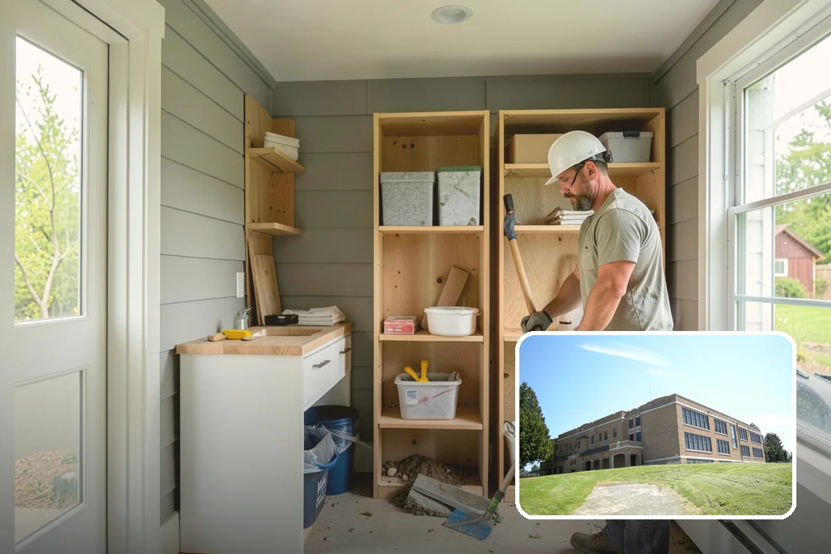 Butler Pantry Construction in Maple Valley, King County, WA - A dedicated staging and serving zone