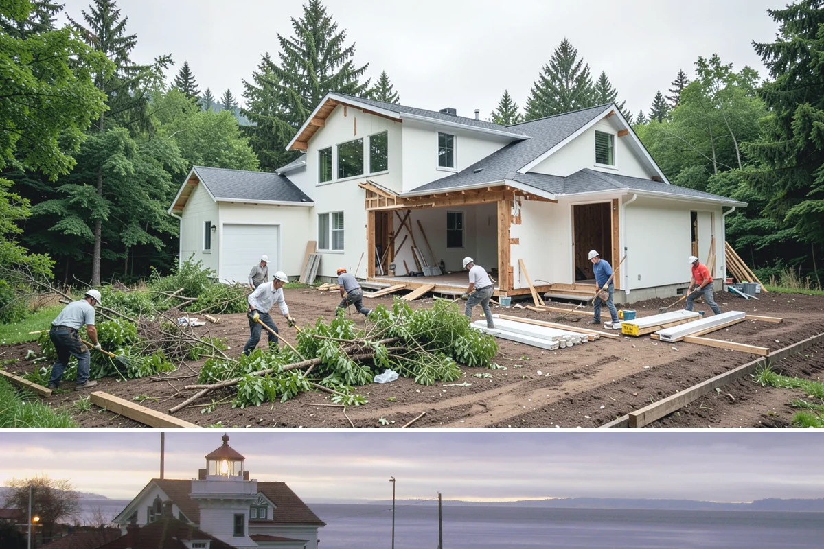 Butler Pantry Construction in Mukilteo, Snohomish County, WA - Construction involving utilities suits the drier months and pairs well with a larger remodel.