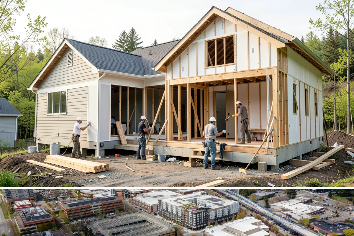 Butler Pantry Construction in Redmond, King County, WA - Construction involving utilities suits the drier months and pairs well with a larger remodel.