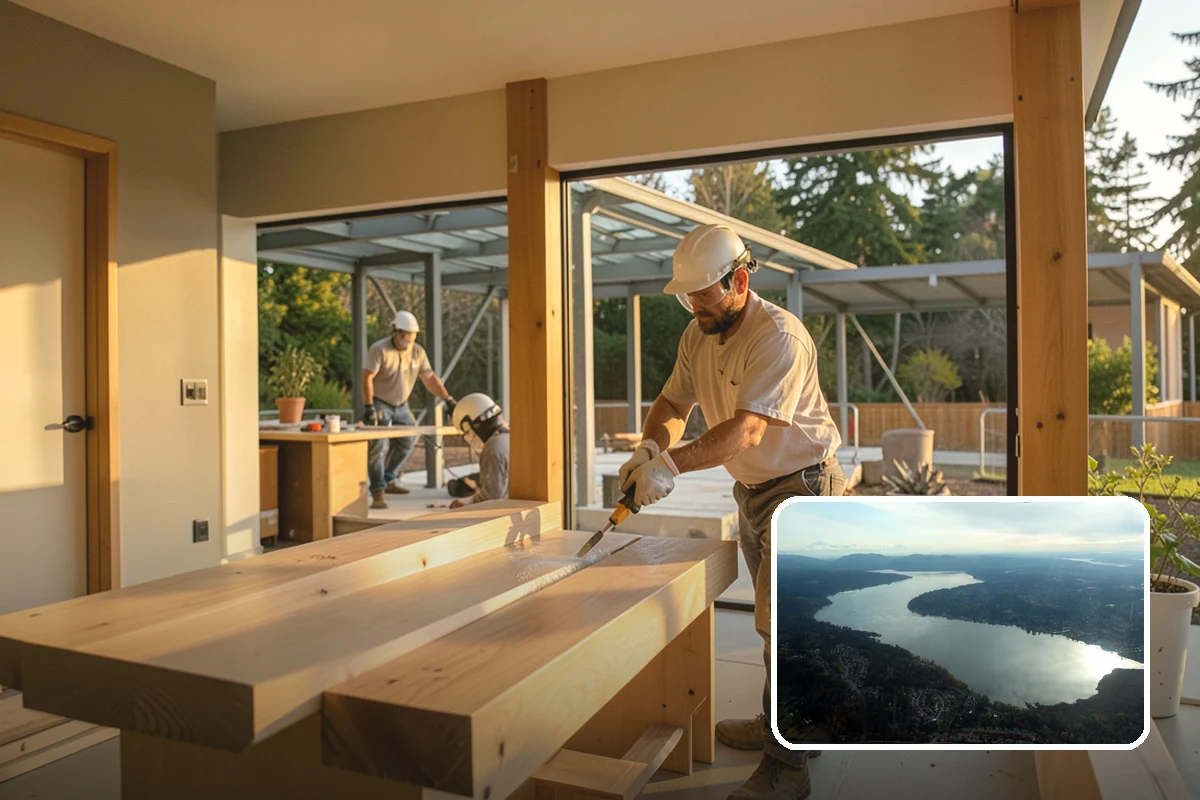 Butler Pantry Construction in Sammamish, King County, WA - A dedicated staging and serving zone