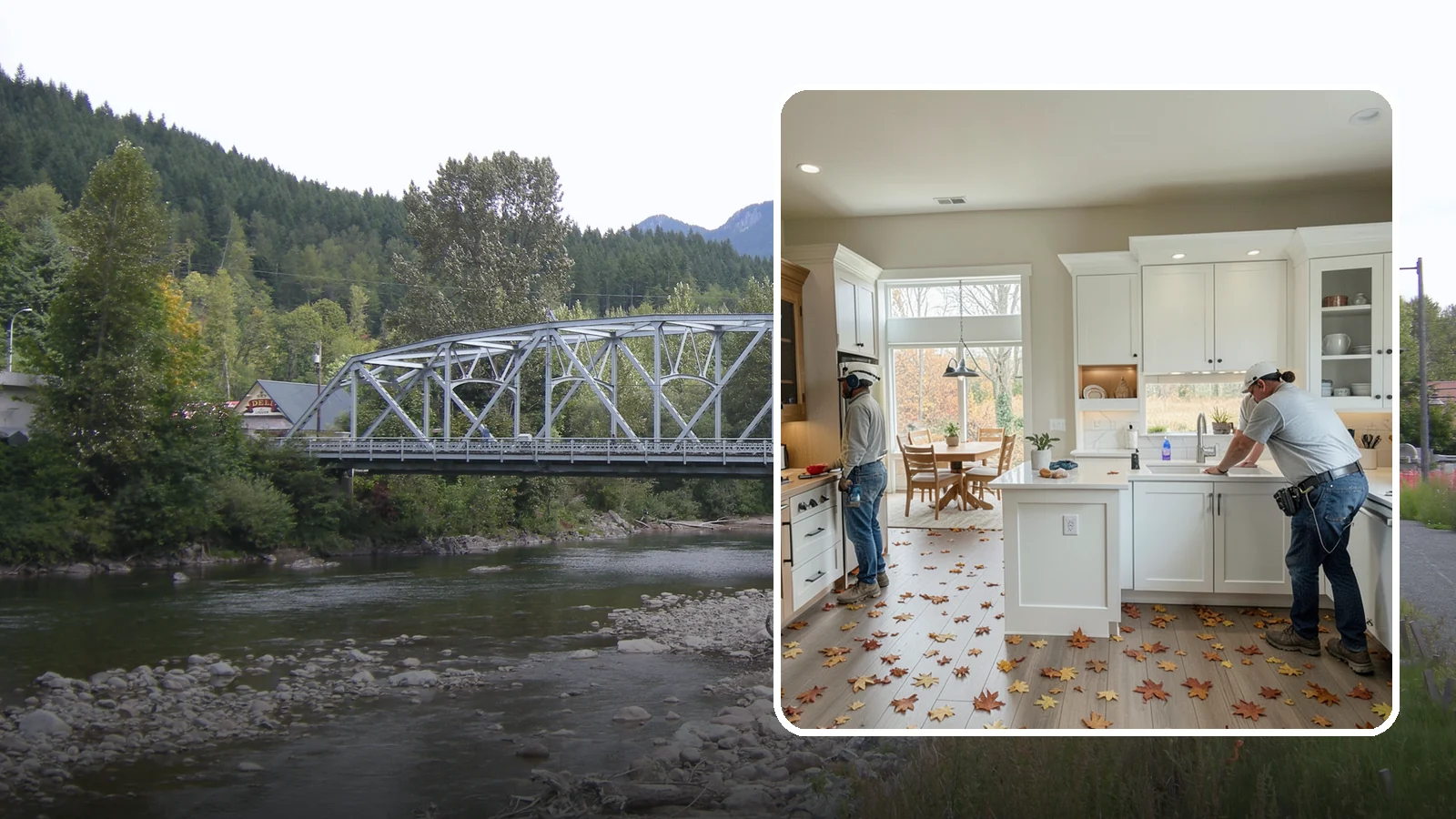 Butler Pantry Construction in Skykomish, King County, WA - Building a butler's pantry transition space with counters, cabinetry, and often a sink between the kitchen and dining room.
