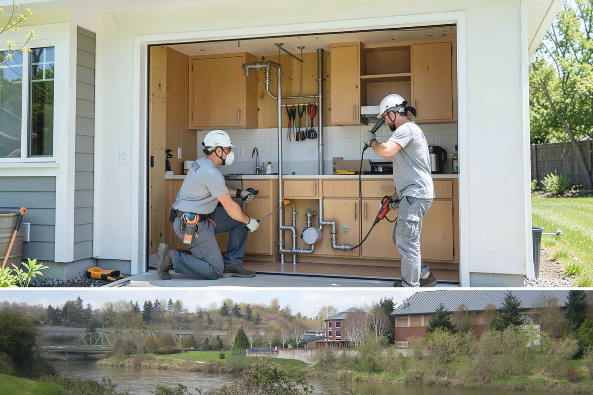 Butler Pantry Construction in Tukwila, King County, WA - Construction involving utilities suits the drier months and pairs well with a larger remodel.